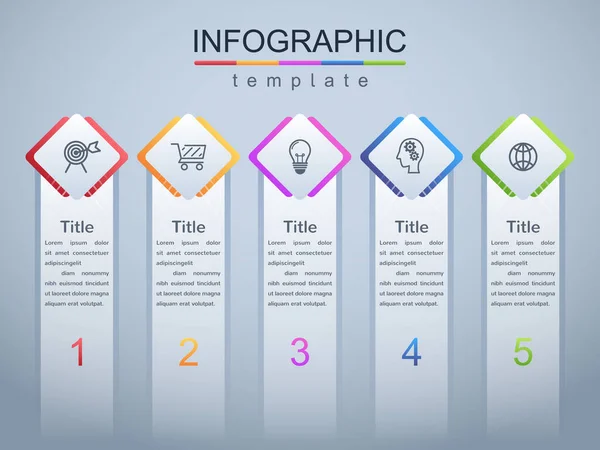 Moderne Designvorlagen Zur Präsentation Von Marketing Informationen Oder Geschäftsplanungsinformationen Infografik — Stockvektor