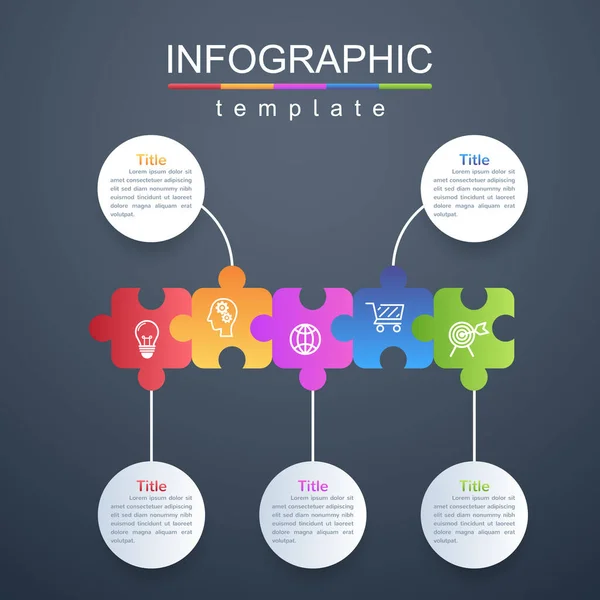 Moderne Designvorlagen Zur Präsentation Von Marketing Informationen Oder Geschäftsplanungsinformationen Infografik — Stockvektor