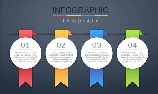 Moderne Designvorlagen Zur Präsentation Von Marketing Informationen Oder Geschäftsplanungsinformationen Infografik — Stockvektor