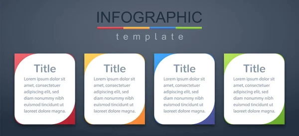 Moderne Designvorlagen Zur Präsentation Von Marketing Informationen Oder Geschäftsplanungsinformationen Infografik — Stockvektor