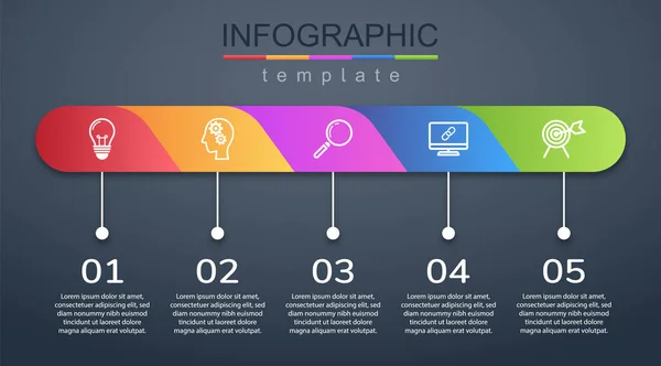 Plantillas Diseño Moderno Para Presentar Información Marketing Información Planificación Empresarial — Vector de stock