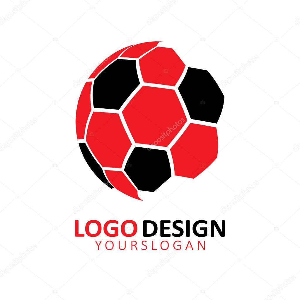 Football logo design,Vector.