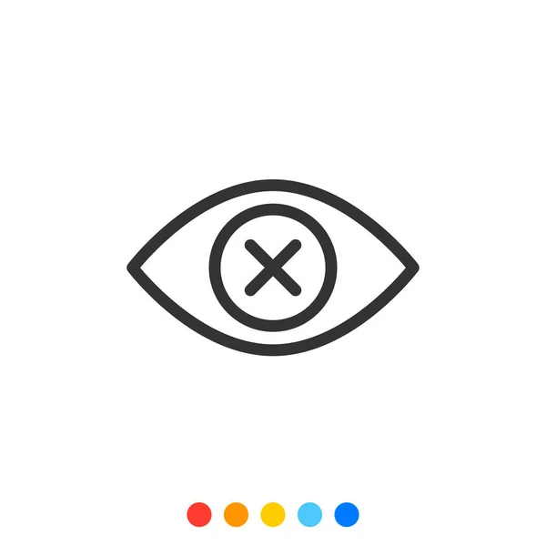 Blind Eye Icon Vector Illustration — Stock Vector