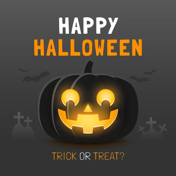 Happy Halloween Poster Vorlage Oder Banner Vorlage Hintergrund Für Happy — Stockvektor