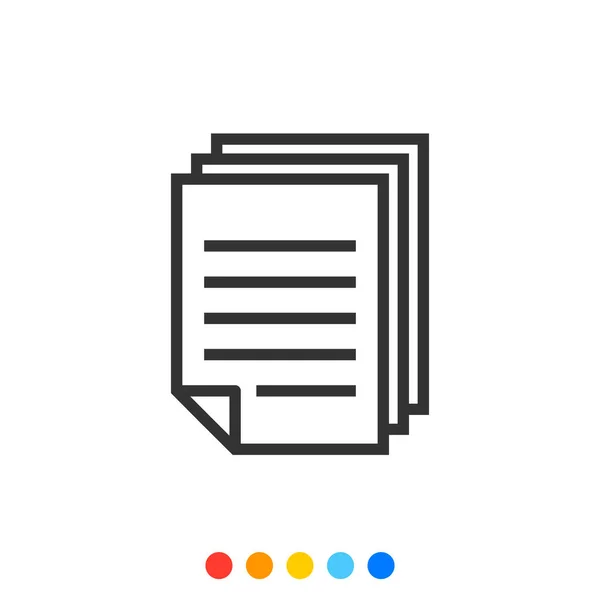 Stack Documents File Outline Icon Vector Illustration — Vector de stock