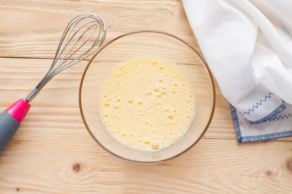Fouetter Des Œufs Préparation Muffins Sans Gluten Citrouille Carotte — Photo