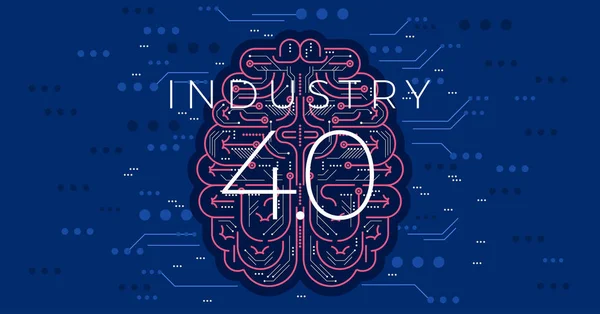 Industry 4.0 concept vector illustration. Fourth industrial revolution.