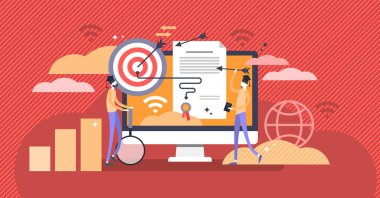 Diploma pazarlama ve online öğrenme kavramı vektör çizim