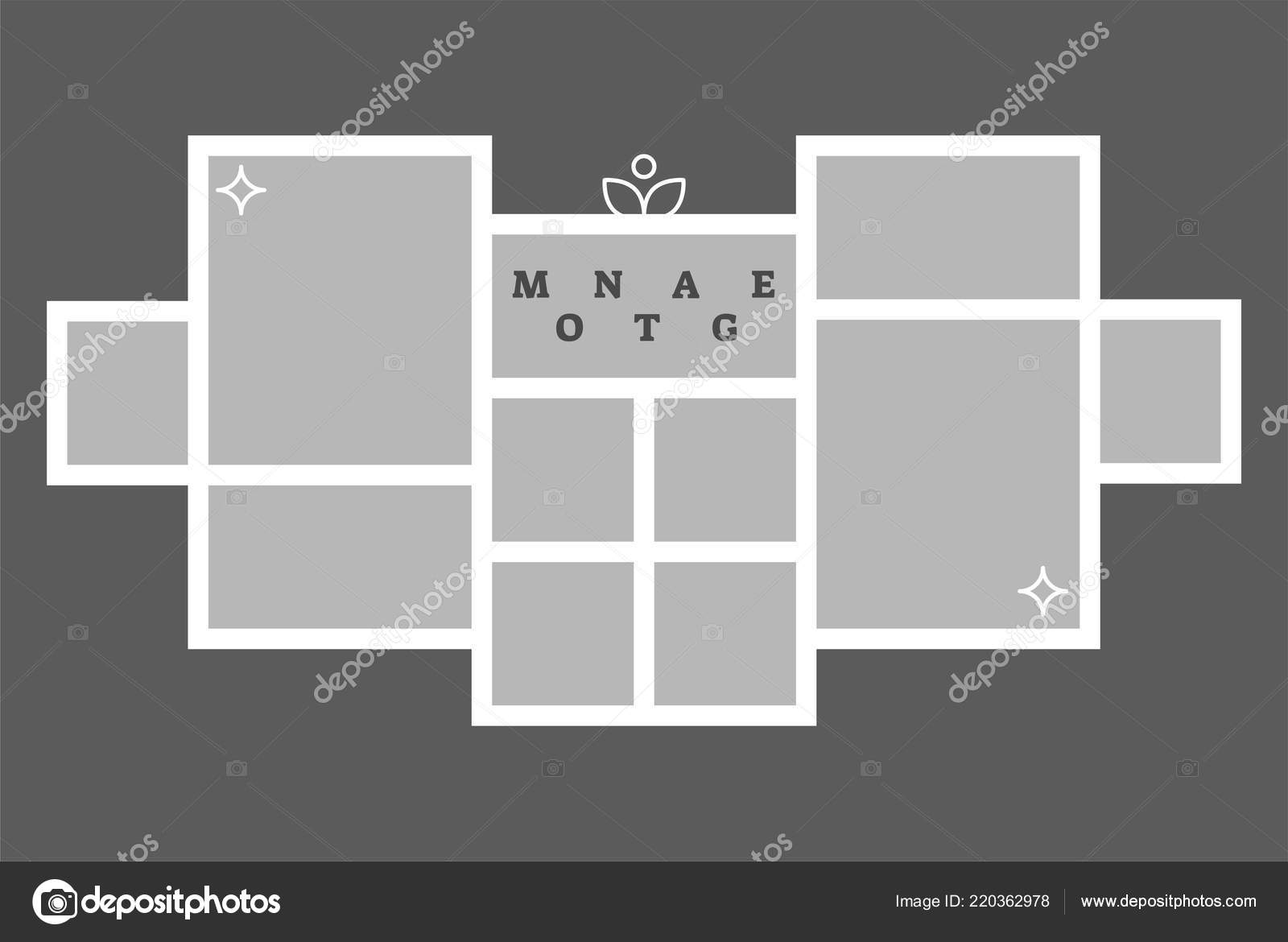 Montage Collage Photo Frame Decorative Composition Blank