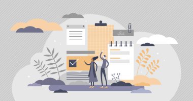 Bilgi anımsatıcı ve zaman planlama aracı olarak notlar küçük insanlar kavramı