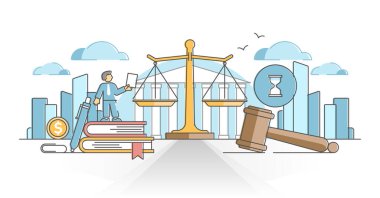 Hukuki kuralları ve hak tüzüğü beyannamesine sahip iş hukuku kavramı