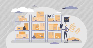 Mal talebi ve stok arzıyla envanter yönetimi küçük kişi konsepti