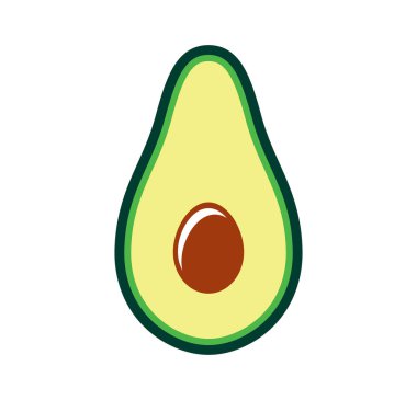 Avokadonun vektör illüstrasyonu
