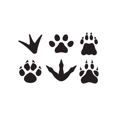 Hayvan ayak izlerinin vektör çizimi