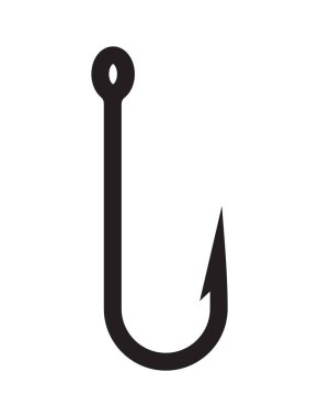 Balık oltasının vektör çizimi