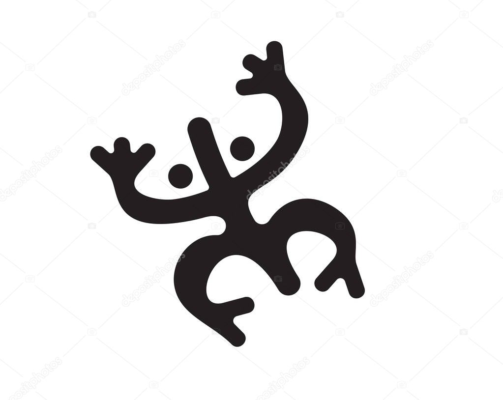 Vector illustration of the frog taino coqui