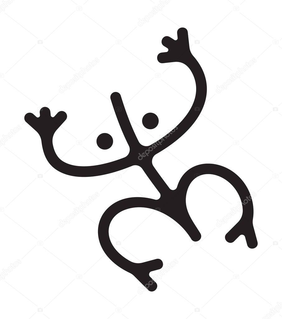 Vector illustration of the frog taino coqui