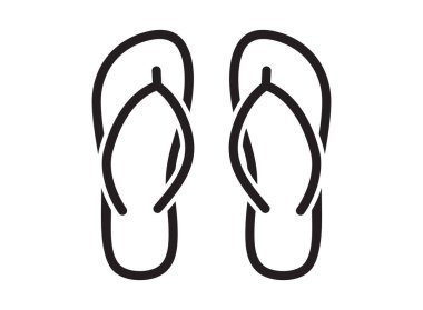 Parmak arası terliklerin vektör illüstrasyonu