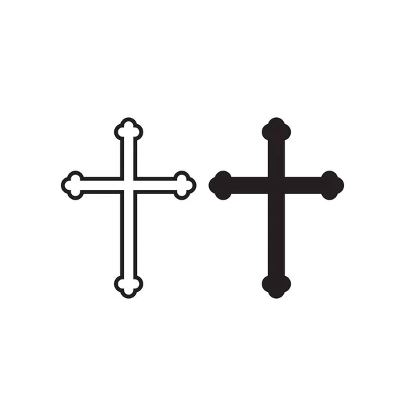 Vector Illustration Religious Crosses — Stock Vector