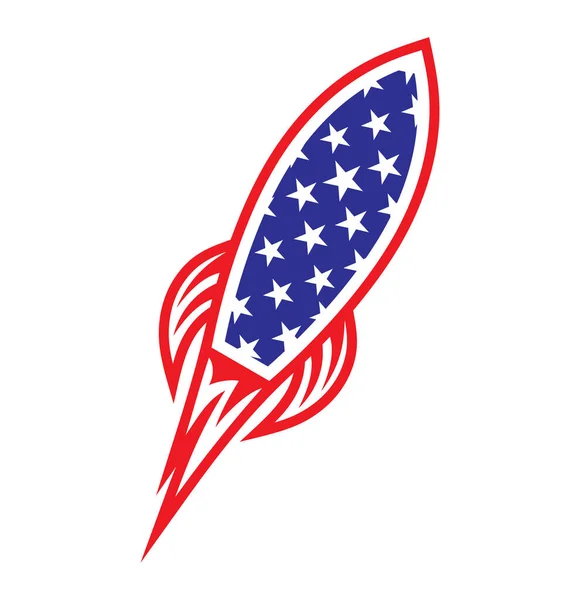 アメリカのロケットのベクトル図 — ストックベクタ