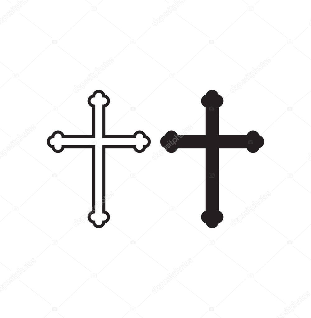 Vector illustration of the religious crosses