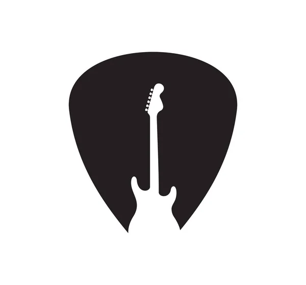 Vector Illustration Rock Guitar Pick — Stock Vector