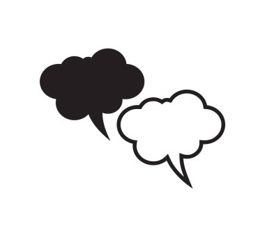 Kabarcık konuşma simgelerinin vektör illüstrasyonu