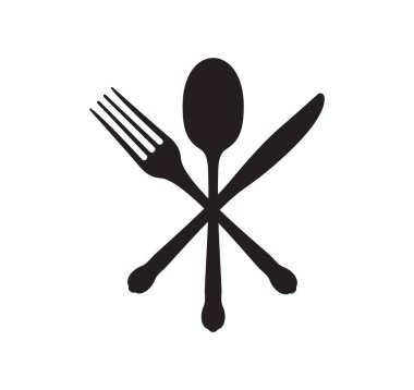 Çatal, kaşık ve bıçağın vektör çizimi