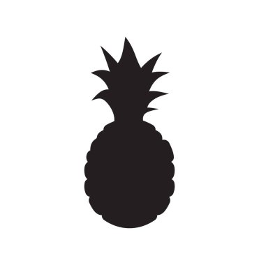 Ananas siluetinin vektör çizimi