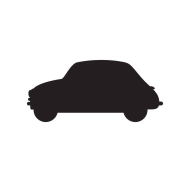 Eski araba siluetinin vektör çizimi