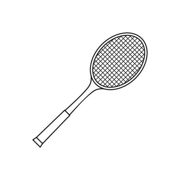 Vector Illustration Tennis Racquet — Stock Vector