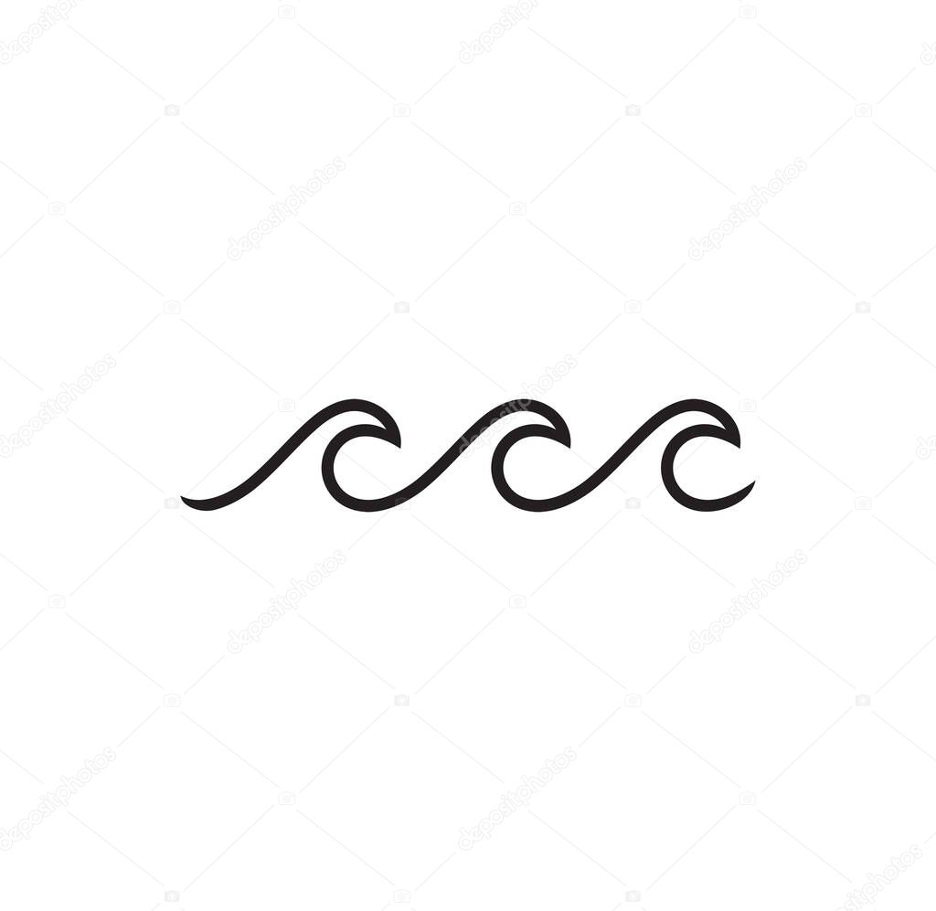 Vector illustration of the waves