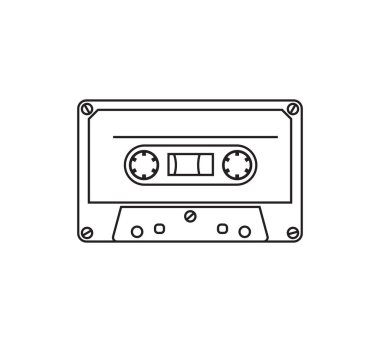 Ses kasetinin vektör illüstrasyonu