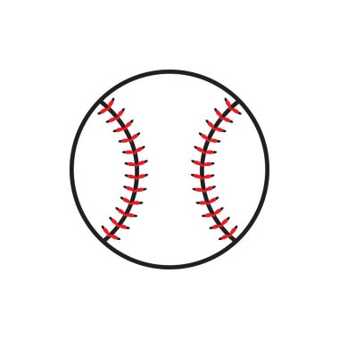 Beyzbol topunun vektör çizimi