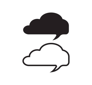 Kabarcık konuşma simgelerinin vektör illüstrasyonu