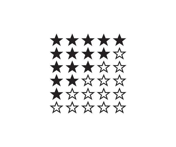 Vector Illustration Star Review Rating Stars — Stock Vector