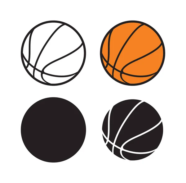 Ilustración Vectorial Las Bolas Baloncesto — Vector de stock