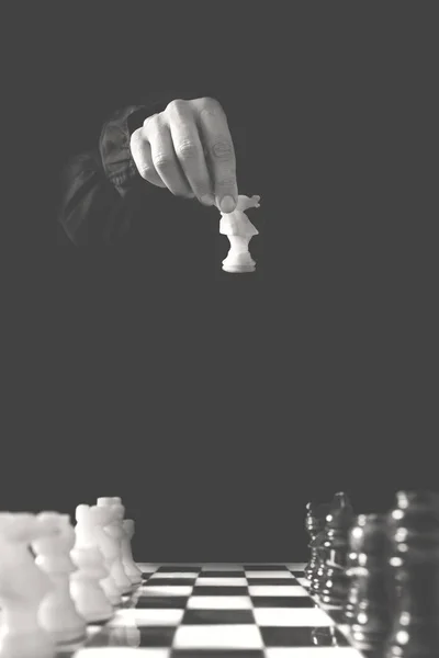 미정된 체스판에 — 스톡 사진