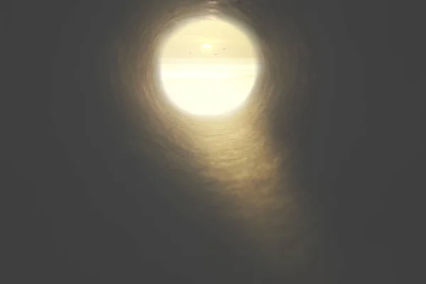 Vista Tunnel Alba Spettacolare Nascita Nuovo Giorno — Foto Stock