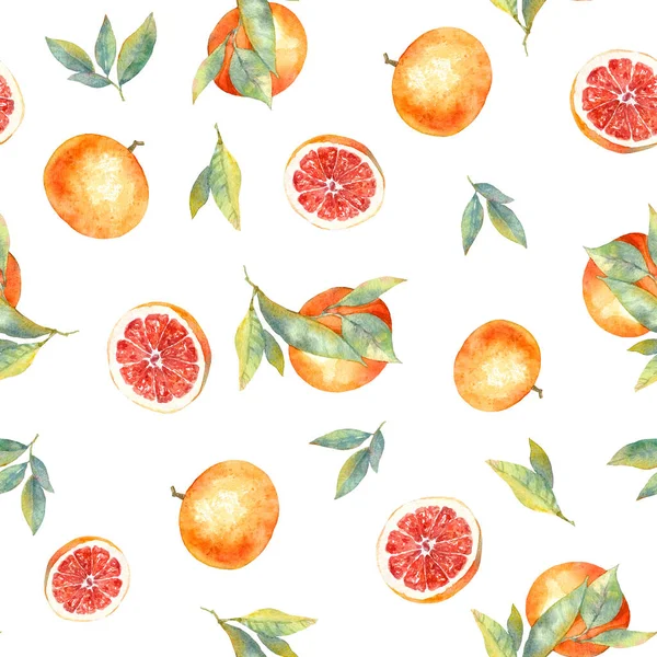 Акварель с грейпфрутом. пищевой дизайн фонов — стоковое фото