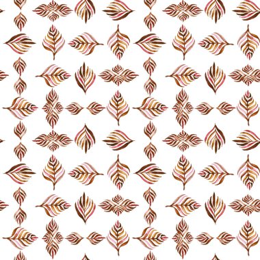 Palmiye yapraklarından yapılmış suluboya geometrik süs