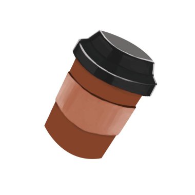 Plastik bir fincan kahvenin resmi. 