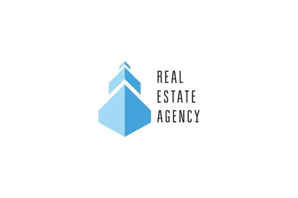 Template Logo Design Real Estate Agency — Stock Vector