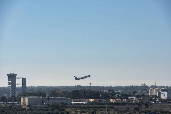 Décollage Avion Passagers Ryanair Aéroport Alicante Elche Costa Blanca Espagne — Photo