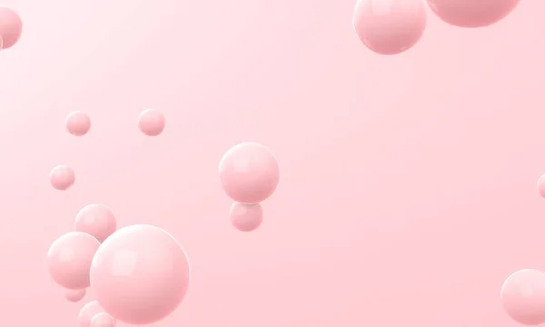 ピンクのボールの3Dレンダリング画像 抽象的な壁紙と背景 ダイナミックな壁紙だ 現代的なカバーデザイン 広告バナーやパンフレットテンプレート 3Dイラスト — ストック写真