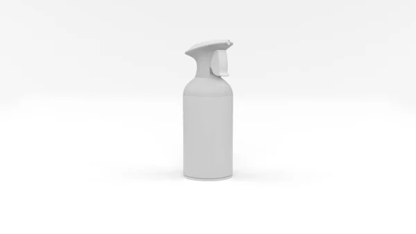 Realistisk Sprayflaska Plast Isolerad Mockup Vit Bakgrund Illustration — Stockfoto