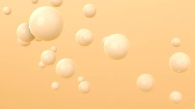 Parlak yüzen kabarcıklarla arka plan 3D görüntüleme. Soyut duvar kağıdı. Dinamik duvar kağıdı. Modern kapak tasarımı. 3B illüstrasyon.