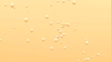 Açık sarı topların 3 boyutlu görüntüsü. Soyut duvar kağıdı ve arkaplan. Dinamik duvar kağıdı. Modern kapak tasarımı. Afişi ya da broşürü ekler. 3B illüstrasyon.