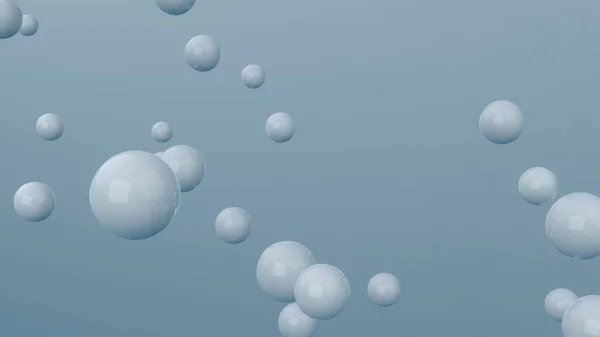 3D渲染背景与光滑的浮动气泡 摘要墙纸 动态壁纸 现代封面设计 3D插图 — 图库照片