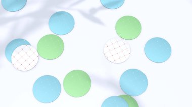 Beyaz arka planda zarif bierdeckel. Modern kapak tasarımı. 3d illüstrasyon.